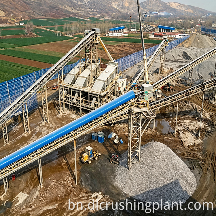 limestone crushing production line with secondary shaping system